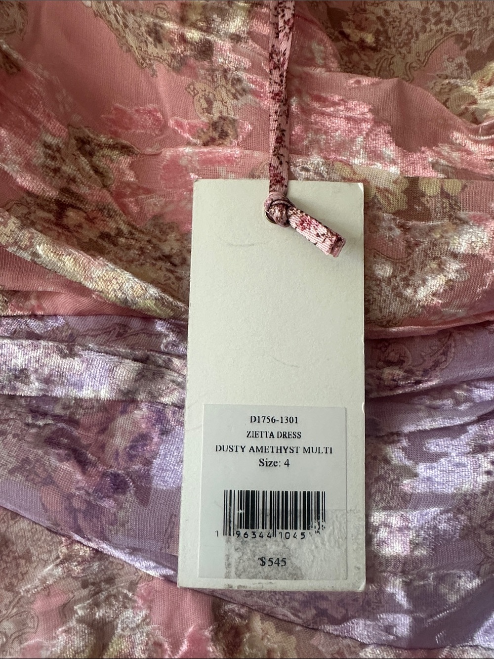 LoveShackFancy Zietta Pink and Lavender One-Shoulder Floral Ruffle Dress 4 NWT - Picture 5 of 7